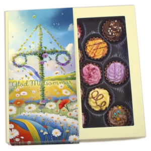 BANDEROLLASK 16 pack Cupcake beige/fönster Fylld (ange banderoll) 1 st
